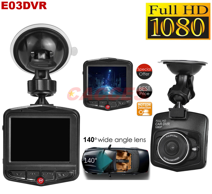 E03DVR Full HD 1080P Car DVR Driving Recorder Camera 2.2′′/2.4 LCD Vehicle Video Dash Cam Video Recorder Night Vision G Sensor Front & Rear 2 Way Car Dashboard Camera